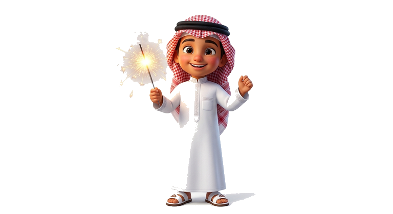 ولد كاشخ بثوب العيد